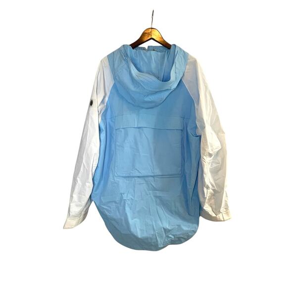 Free People Movement Singin’ in the Rain Packable Rain Jacket Blue White Large - Picture 4 of 13